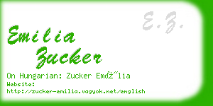 emilia zucker business card